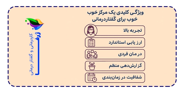 ویژگی های کلیدی یک مرکز خوب برای گفتاردرمانی